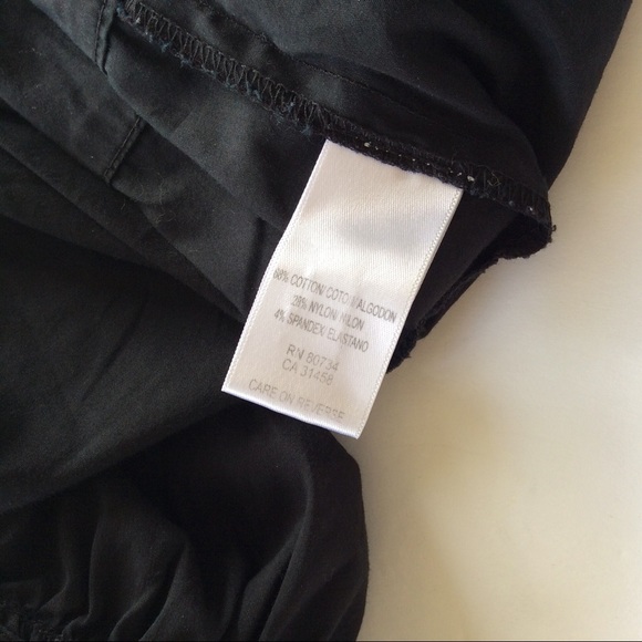 BCBGMAXAZRIA BLACK CAP SLEEVE EMPIRE WAIST TOP SMALL - Picture 8 of 8